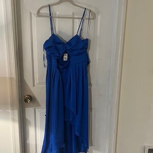 Express Royal Blue Pleated Dress